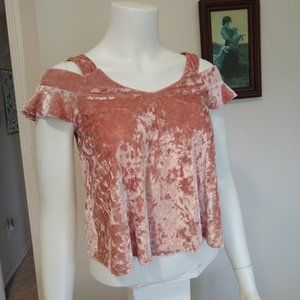 Self Esteem pink velour top
